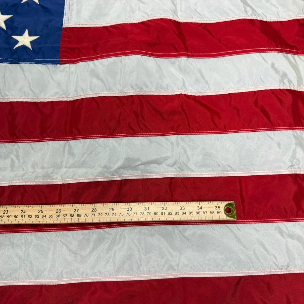 Annin & Co Nyl-Glo American Flag 100% Nylon Bunting Embroidered Stars 8834